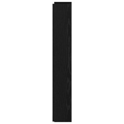 Tête de lit de rangement avec LED Chêne noir Bois d'ingénierie 634411634411
