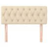 Tête de lit Crème 100x7x78/88 cm Tissu 634412634412