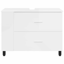 Unité de vanité de salle de bain Blanc brillant 80 x 35 x 60 cm 634414634414