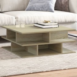 Table basse chêne sonoma 70x70x29 cm bois d'ingénierie 634415634415