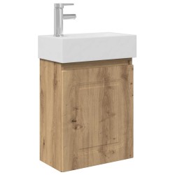 Meuble de salle de bain avec robinet Chêne artisanal 634417634417