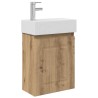 Meuble de salle de bain avec robinet Chêne artisanal 634417634417