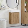 Meuble de salle de bain avec robinet Chêne artisanal 634418634418