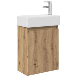 Meuble de salle de bain avec robinet Chêne artisanal 634418634418