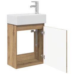 Meuble de salle de bain avec robinet Chêne artisanal 634418634418