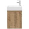 Meuble de salle de bain avec robinet Chêne artisanal 634419634419
