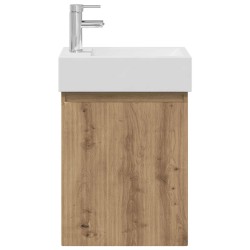 Meuble de salle de bain avec robinet Chêne artisanal 634420634420