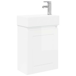 Meuble de salle de bain avec robinet Blanc brillant 634421634421