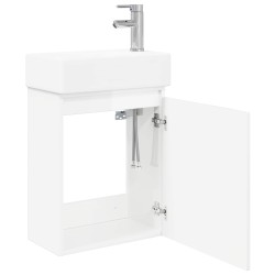 Meuble de salle de bain avec robinet Blanc brillant 634421634421