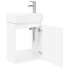 Meuble de salle de bain avec robinet Blanc brillant 634421634421