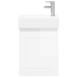 Meuble de salle de bain avec robinet Blanc brillant 634421634421
