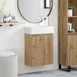 Meuble de salle de bain avec robinet Chêne artisanal 634422634422