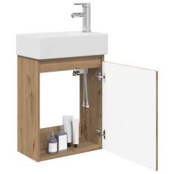 Meuble de salle de bain avec robinet Chêne artisanal 634422634422