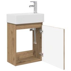 Meuble de salle de bain avec robinet Chêne artisanal 634422634422