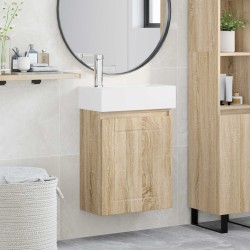 Meuble de salle de bain avec robinet Chêne Sonoma 634424634424