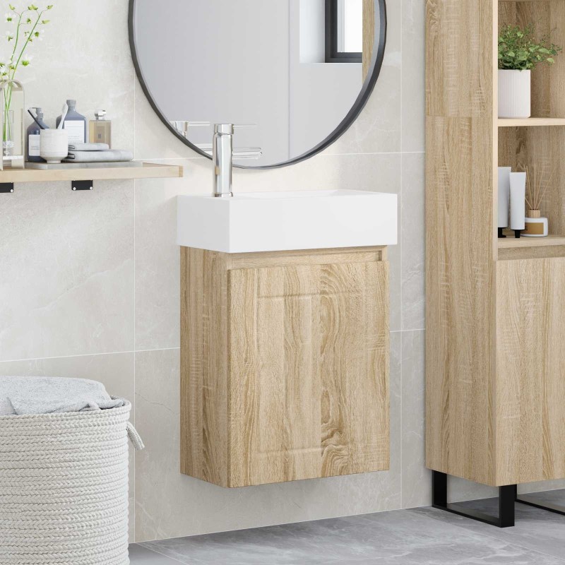 Meuble de salle de bain avec robinet Chêne Sonoma 634424634424