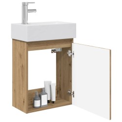 Meuble de salle de bain avec robinet Chêne artisanal 634425634425