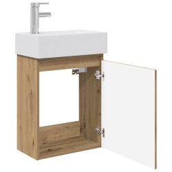 Meuble de salle de bain avec robinet Chêne artisanal 634425634425