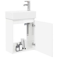 Meuble de salle de bain avec robinet Blanc brillant 634426634426