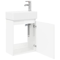 Meuble de salle de bain avec robinet Blanc brillant 634426634426