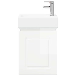 Meuble de salle de bain avec robinet Blanc brillant 634426634426