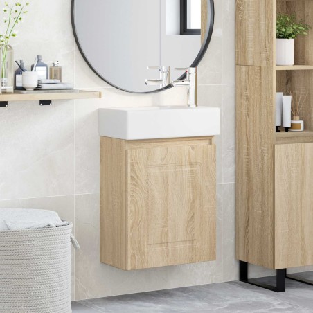 Meuble de salle de bain avec robinet Chêne Sonoma 634427634427