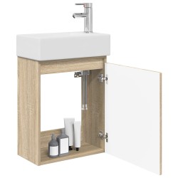 Meuble de salle de bain avec robinet Chêne Sonoma 634427634427