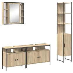 Ensemble de mobilier de salle de bain 4 pcs Chêne Sonoma 634428634428