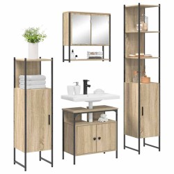 Ensemble de mobilier de salle de bain 4 pcs Chêne Sonoma 634436634436