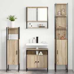 Ensemble de mobilier de salle de bain 4 pcs Chêne Sonoma 634436634436