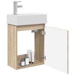 Meuble de salle de bain avec robinet Chêne Sonoma 634437634437
