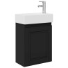 Meuble de salle de bain avec robinet Noir 45,5 x 22,5 x 84 cm 634438634438
