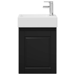 Meuble de salle de bain avec robinet Noir 45,5 x 22,5 x 84 cm 634438634438
