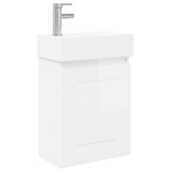 Meuble de salle de bain avec robinet Blanc brillant 634440634440
