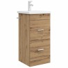Meuble de salle de bain avec évier Chêne artisanal 634442634442