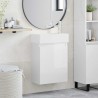 Meuble de salle de bain avec robinet Blanc brillant 634443634443