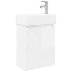 Meuble de salle de bain avec robinet Blanc brillant 634443634443