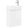 Meuble de salle de bain avec robinet Blanc brillant 634443634443