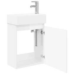 Meuble de salle de bain avec robinet Blanc brillant 634443634443