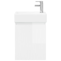 Meuble de salle de bain avec robinet Blanc brillant 634443634443