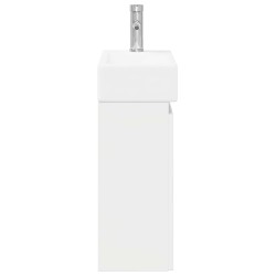 Meuble de salle de bain avec robinet Blanc brillant 634443634443