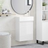 Meuble de salle de bain avec robinet Blanc brillant 634444634444