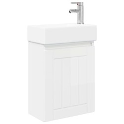 Meuble de salle de bain avec robinet Blanc brillant 634444634444