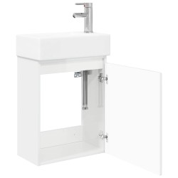 Meuble de salle de bain avec robinet Blanc brillant 634444634444