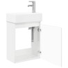 Meuble de salle de bain avec robinet Blanc brillant 634444634444