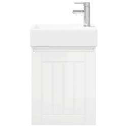 Meuble de salle de bain avec robinet Blanc brillant 634444634444