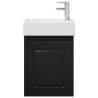 Meuble de salle de bain avec robinet Noir 45,5 x 22,5 x 84 cm 634445634445