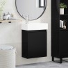 Meuble de salle de bain avec robinet Noir 45,5 x 22,5 x 84 cm 634446634446
