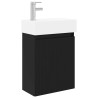 Meuble de salle de bain avec robinet Noir 45,5 x 22,5 x 84 cm 634446634446