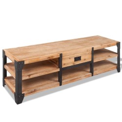 Meuble TV 140x40x45 cm bois d'acacia massif 634448634448